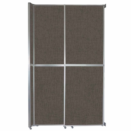 Versare Operable Wall Sliding Room Divider 6'10" x 12'3" Mocha Fabric 1070263-2